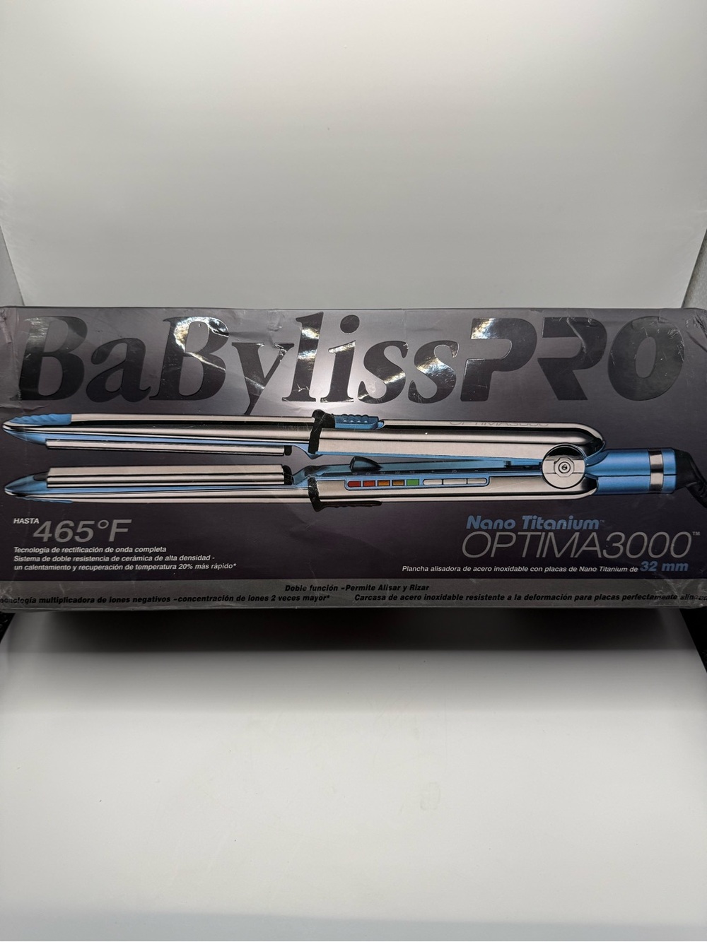 BaBylissPRO Nano Titanium OPTIMA3000 32mm Blue Hair Crimper